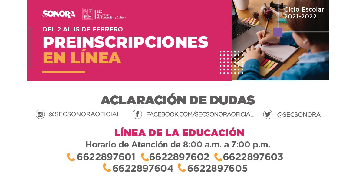 Inicia con éxito Preinscripción en Línea en educación Básica