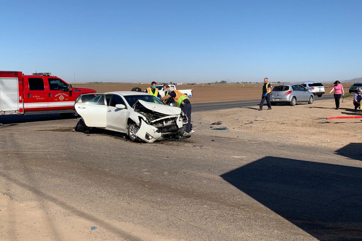 Dos menores y dos mujeres heridos tras accidente en Somerton