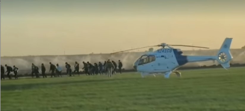 Capta en video aprehensión de indocumentados en campos de Somerton