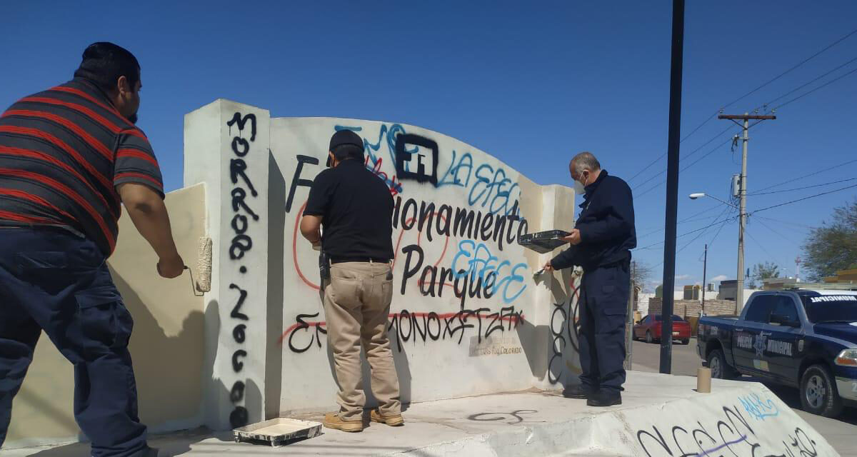 Repintan grafitis del Chula Vista 2