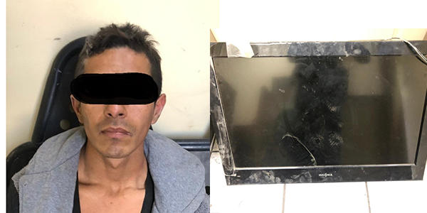 Detienen a presunto ladrón saliendo de secundaria de SLRC