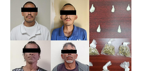 Atrapan a 4 personas en posesión de sustancias prohibidas en SLRC
