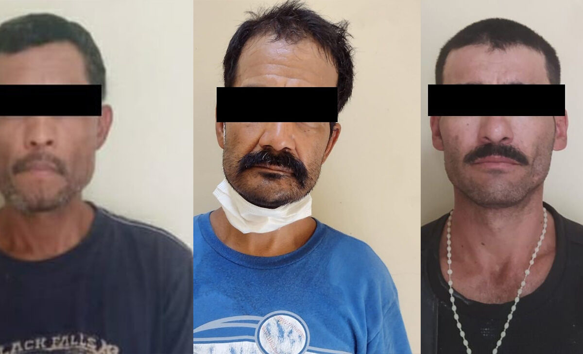 Estatales aseguran narcótico a tres sujetos en San Luis Río Colorado