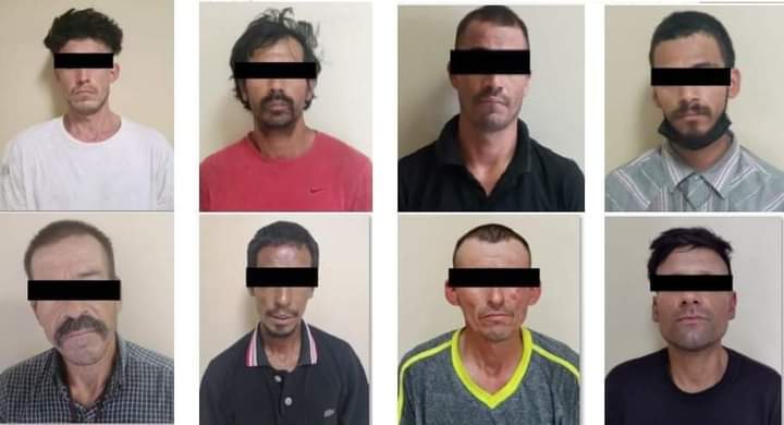 Atrapan estatales a ocho presuntos narcomenudistas en SLRC