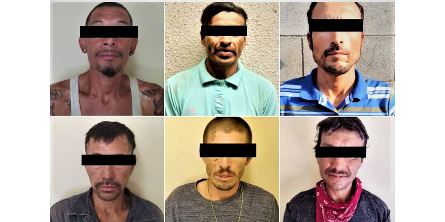 Capturan Estatales a siete personas por narcomenudeo en SLRC