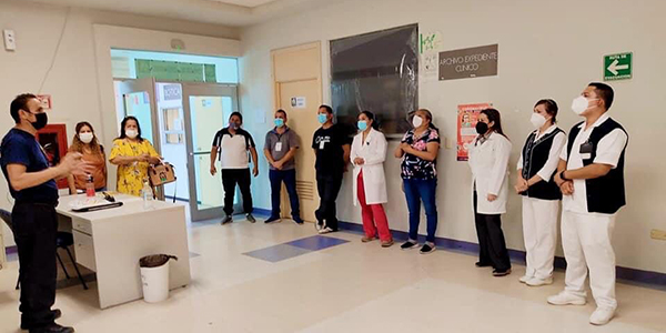 Imparte Protección Civil capacitación a personal del Hospital General de SLRC