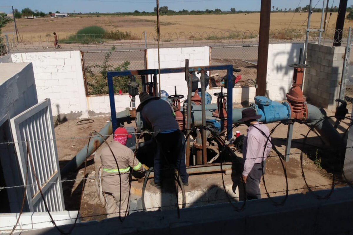 Trabaja Oomapas en mantenimiento de cárcamo en Luis B. Sánchez