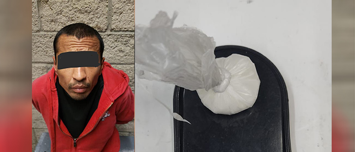 Aseguran municipales narcoticos a conductor infractor en SLRC