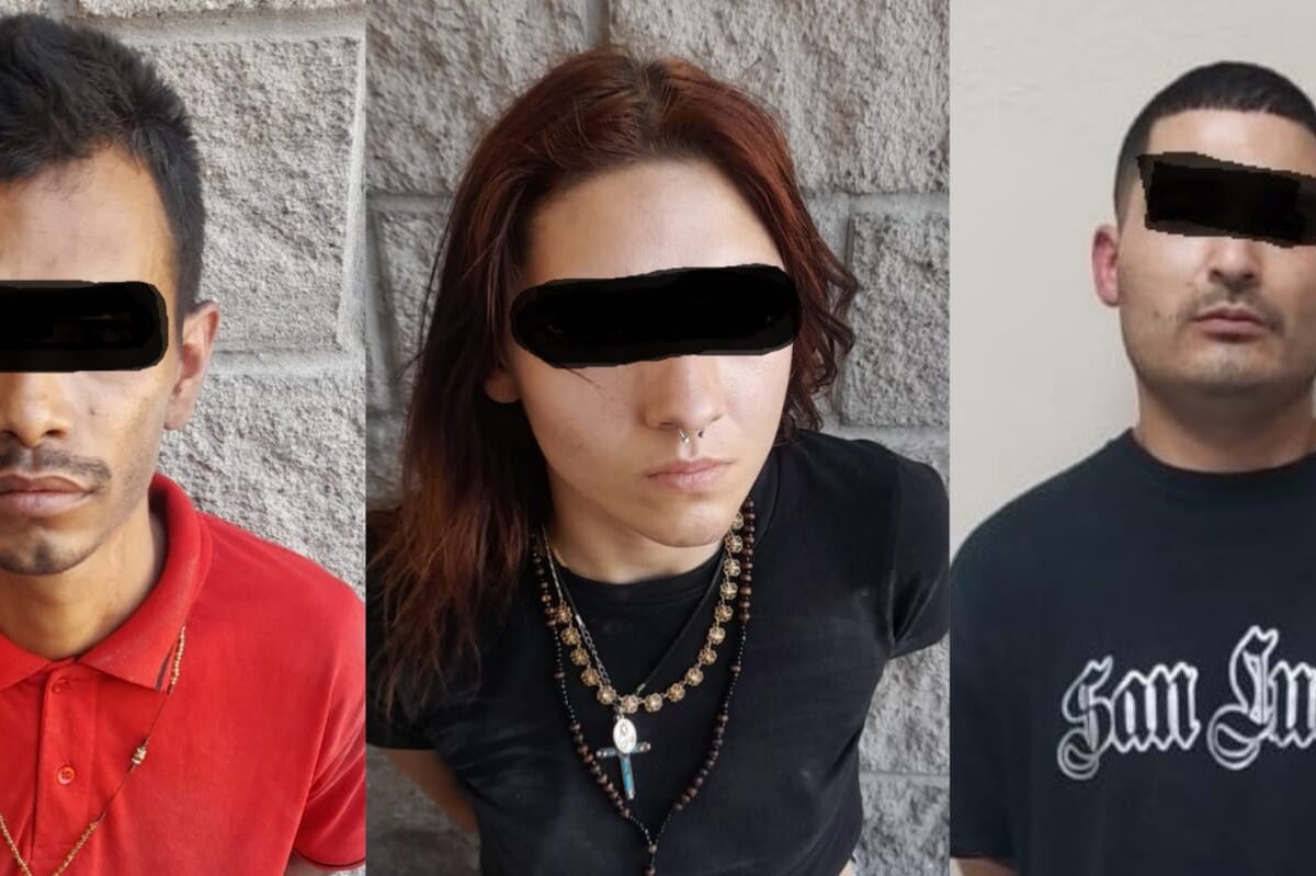 Municipales detienen a 3 personas con arma de fuego