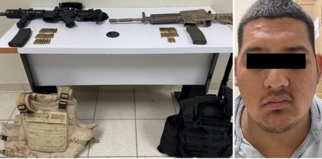 FGR vincula a proceso a sujeto detenido con armas y chalecos tácticos en SLRC