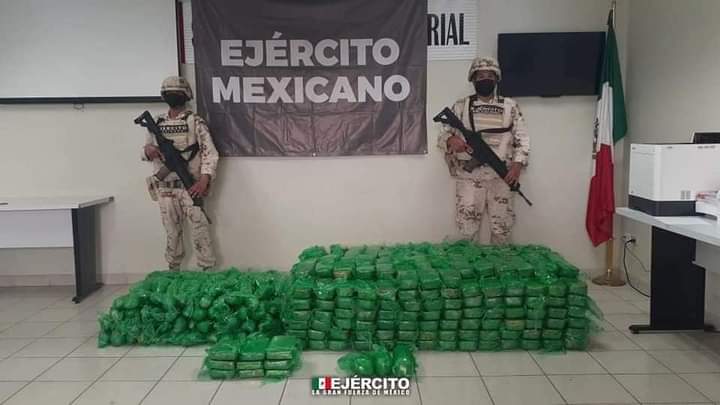 Ejército asegura más de 200 kilos de droga en el reten Cucapá