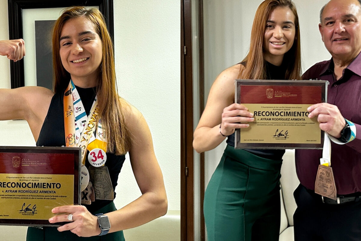 Reconoce Alcalde a joven fisicoculturista Ayram Rodríguez