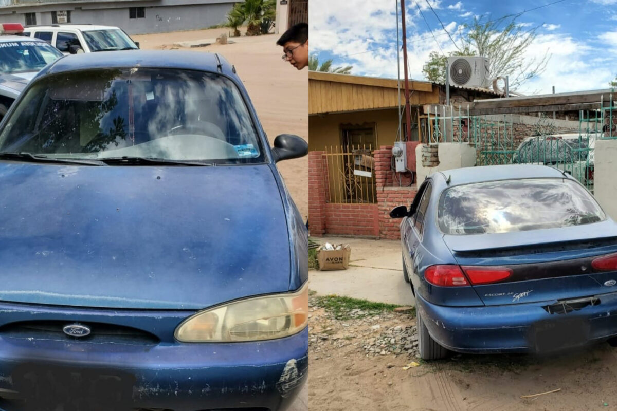 Municipales recuperan vehículo a horas del reporte de robo en SLRC