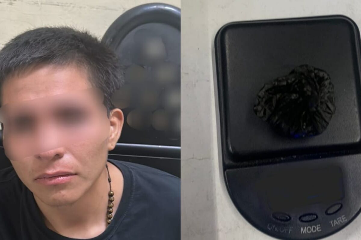 Aseguran Municipal y Estatal a individuo con narcótico