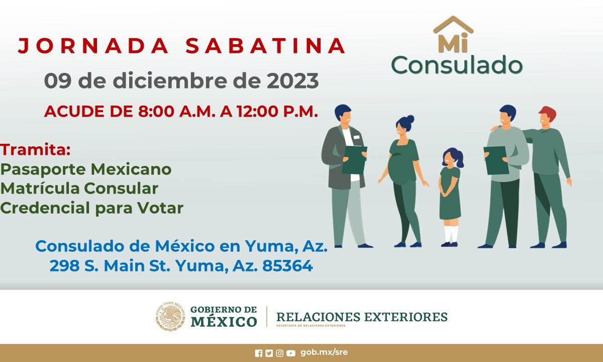 Invitan a tramitar pasaporte mexicano e INE en Jornada Sabatina del Consulado