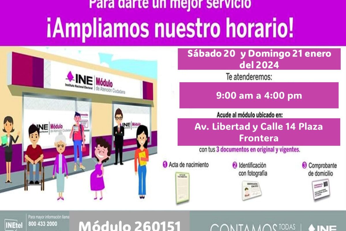 Amplía INE horario para renovar credencial de elector en San Luis