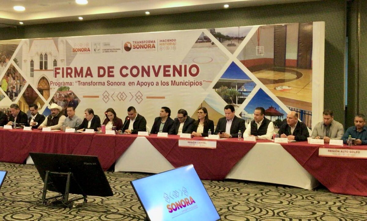 Firma Alcalde sanluisino convenio Cecop 2024 en Hermosillo