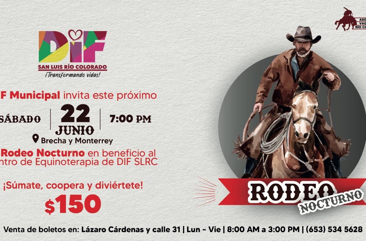 Es este sábado el Rodeo Nocturno a beneficio de DIF