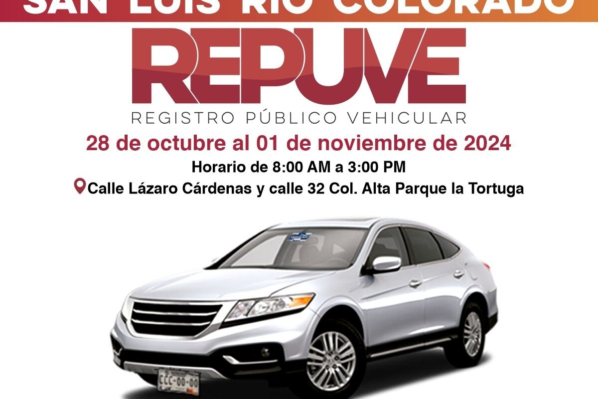 Gobierno de Sonora Instala Módulo Itinerante de Repuve en San Luis Río Colorado