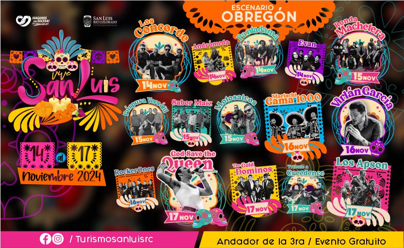 Gran variedad de artistas en cartelera de Festival Vive San Luis