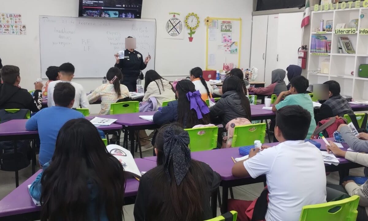 Lanza Policía Municipal campaña preventiva contra el uso de vapeadores en escuelas de San Luis Río Colorado