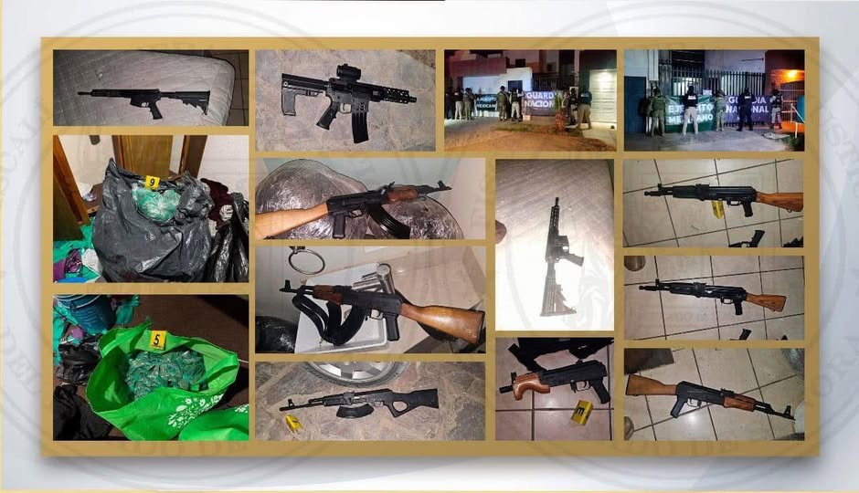 Aseguran armas, droga y vehículos en cateos realizados en SLRC